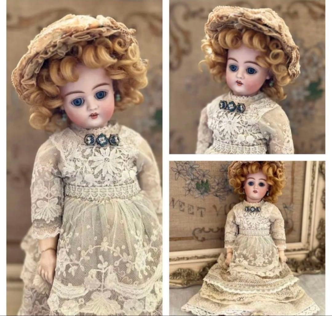 アンティーク ドイツ製 ビスクドール MARKED 444 キャビネットサイズ