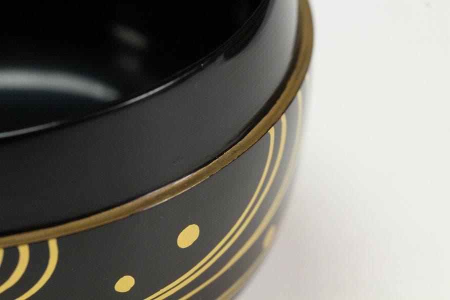 茶道具 花筏蒔絵 乾漆大棗 塗師 奥津一心斎作 共箱 美品(Ｋ-LC711)