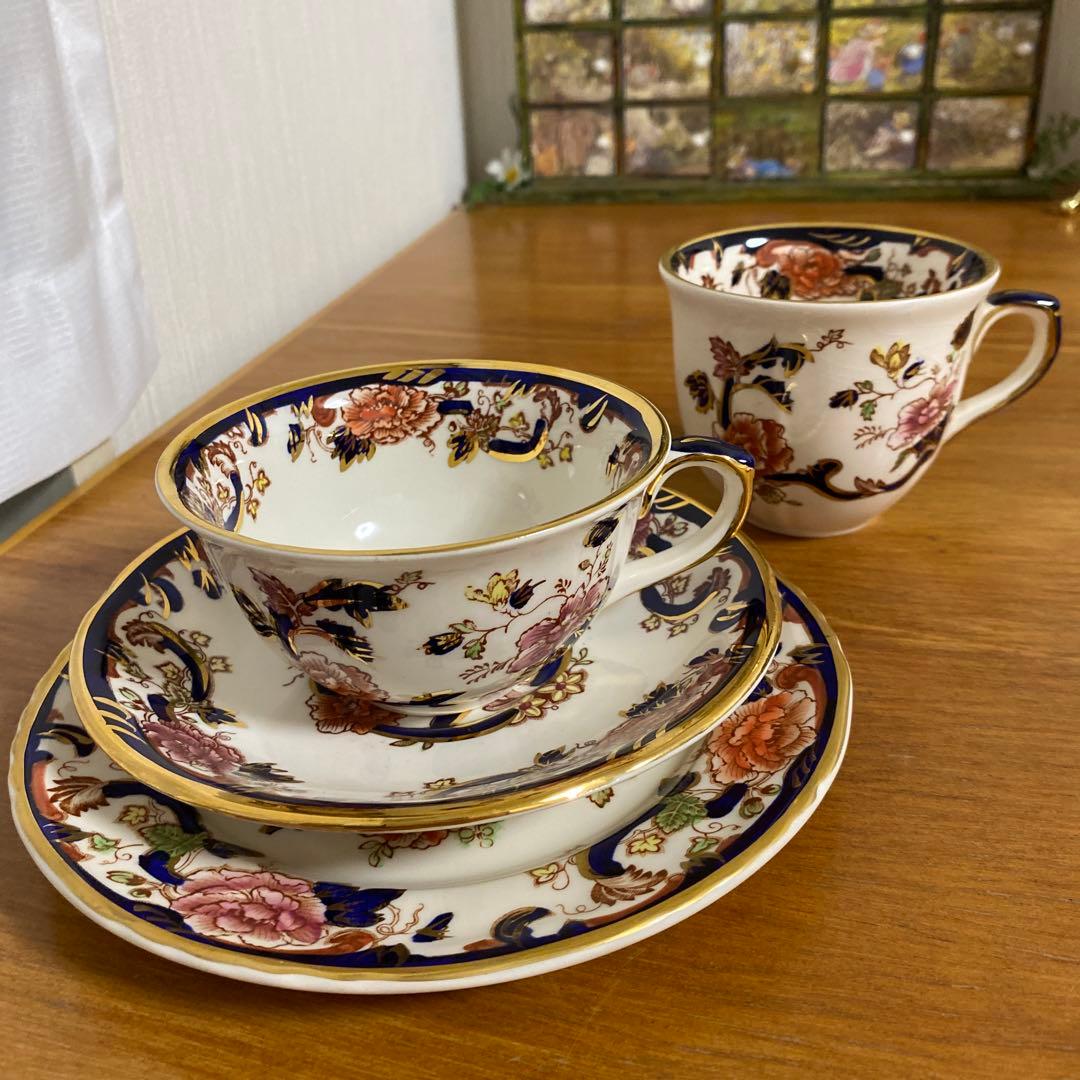 一粒で2度美味しい　メイソンズ　ブルーマンダレイ　カップ2種　ソーサー　プレート