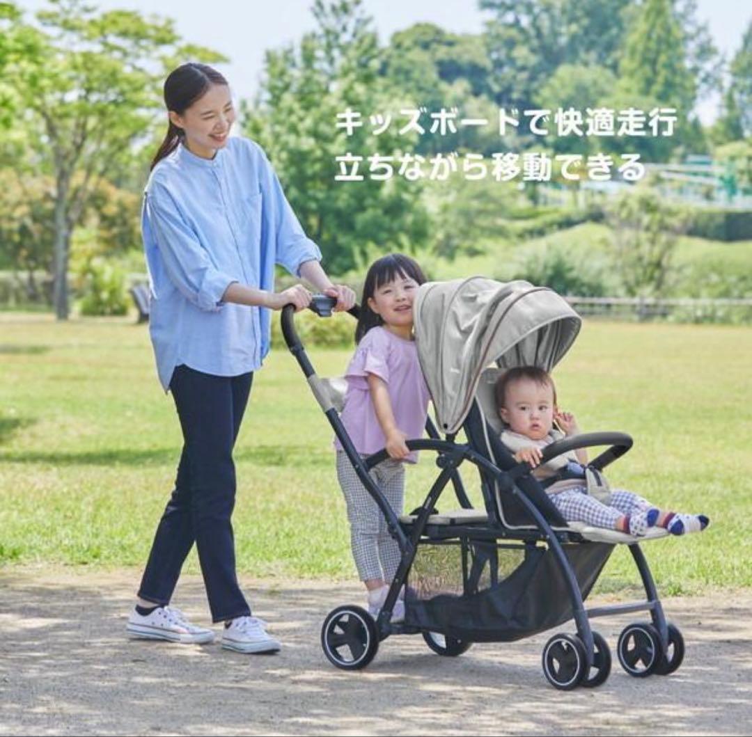 koko!⭐︎　KATOJIカトージ２シーター二人乗りベビーカーグレー