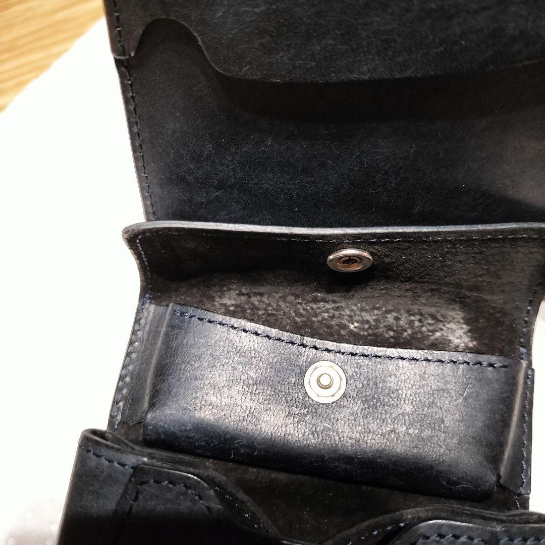 【美品・NAVY】プエブロレザー使用com-ono SLIM-005pb