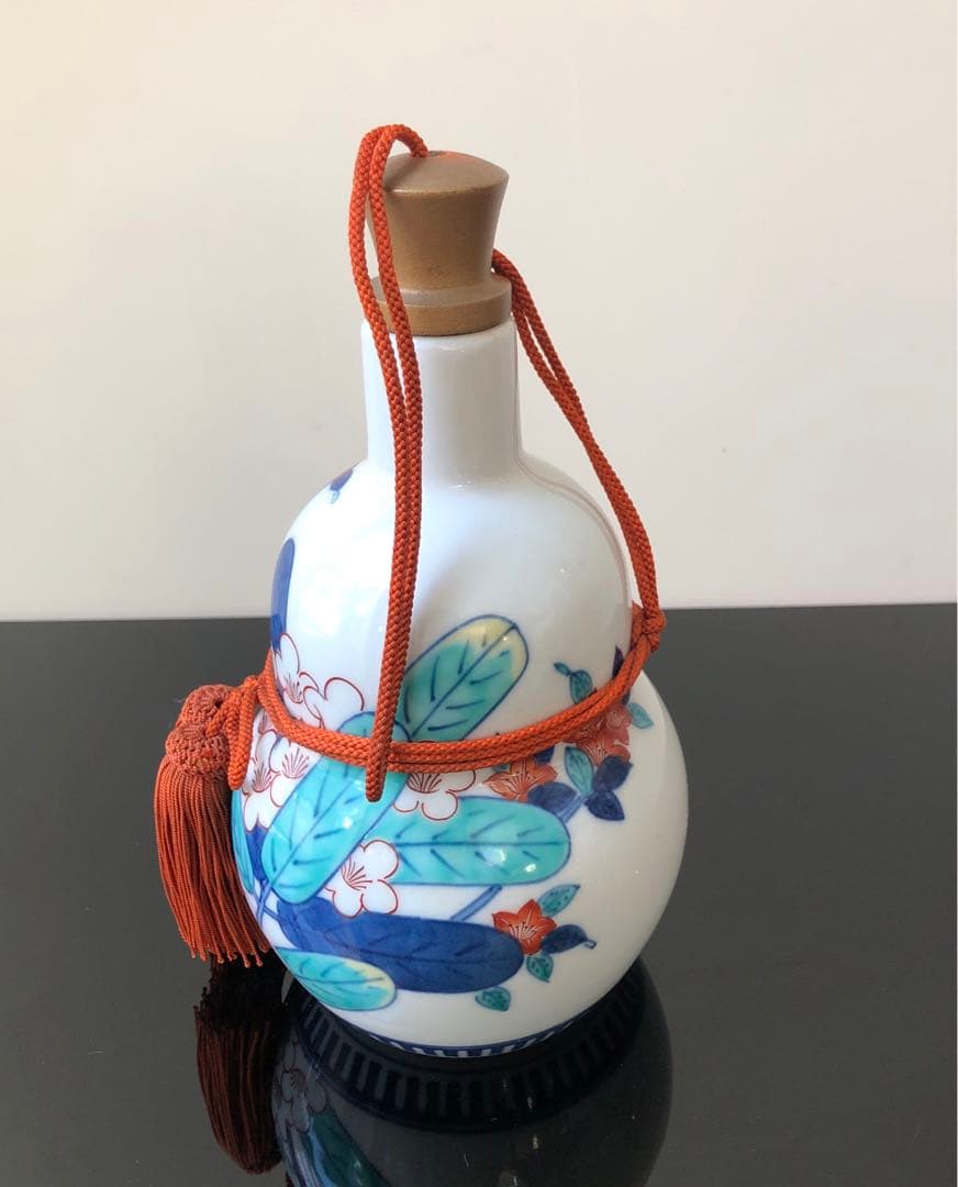 今泉今右衛門　錦花絵　徳利