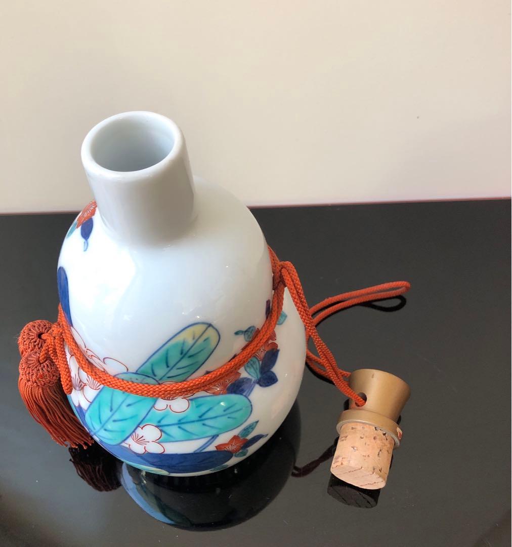 今泉今右衛門　錦花絵　徳利