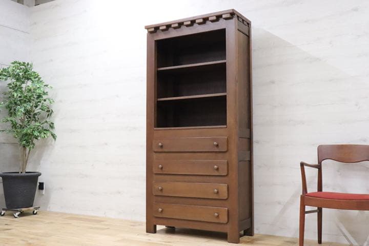 gmck527 ○ ルーマニア製 オーク 無垢材 飾り棚 チェスト ハイボード