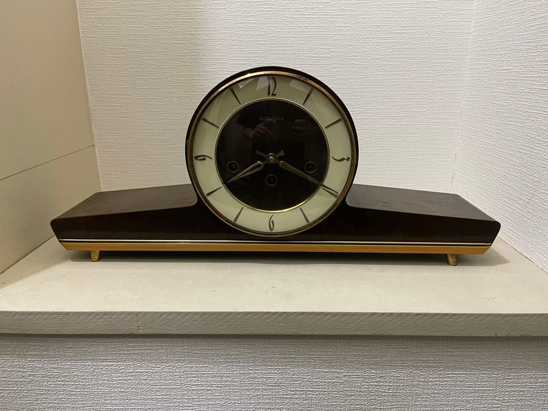 不動品 キンツレ ドイツ製 ウエストミンスターチャイム 日の出形置時計 ゼンマイ