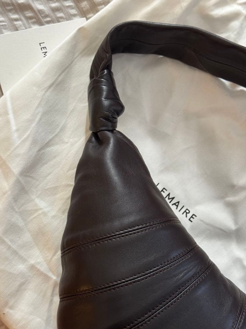 LEMAIRE クロワッサンバッグ レザー チョコレートブラウン