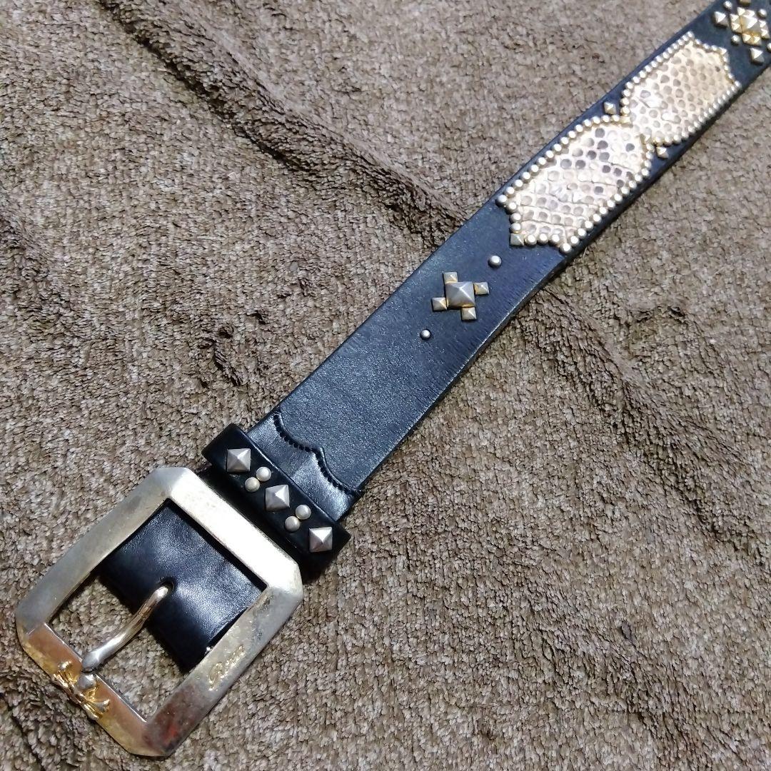 ROEN ロエン パイソン レザースタッズベルト