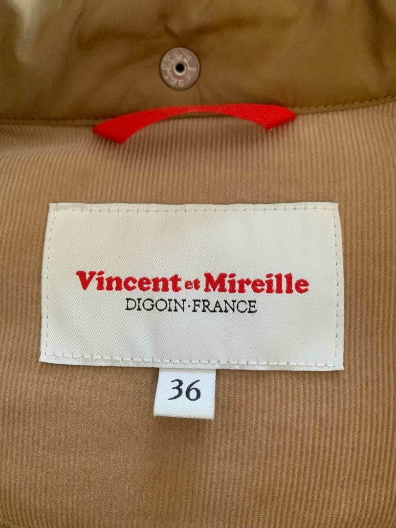 Vincent et Mireille ベージュ ロングダウンジャケット
