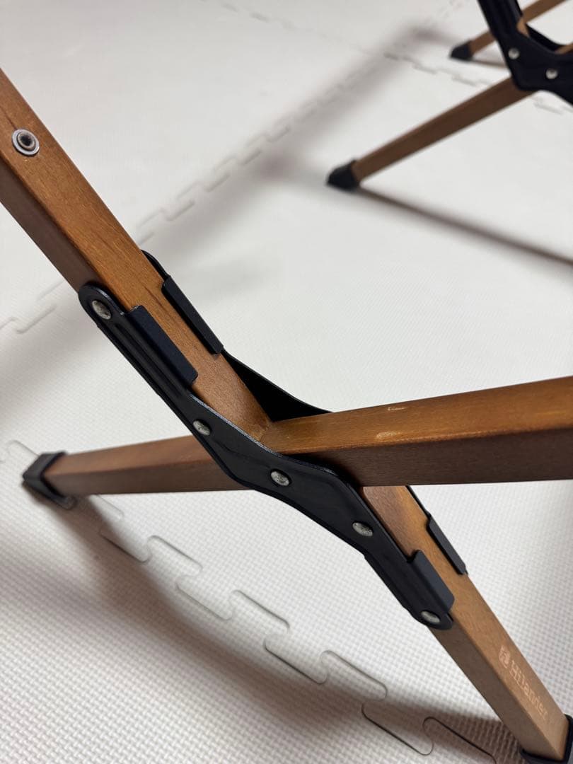 ハイランダー　ウッドロールトップテーブル　ダークブラウン 120