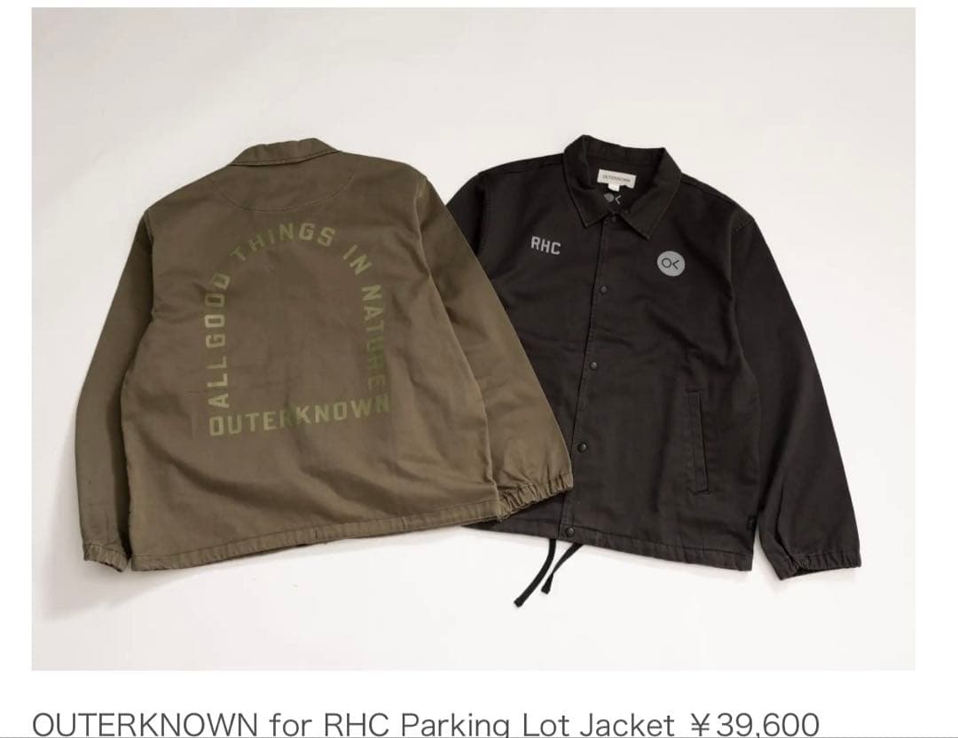 OUTERKNOWN for RHC ロンハーマン大阪10周年記念　別注