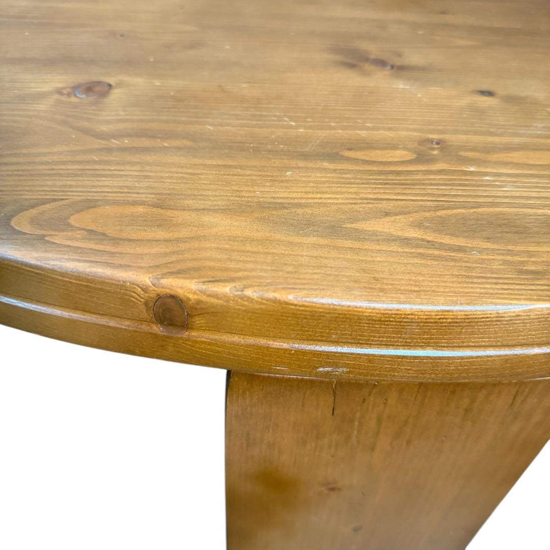 HR811 リアルシャビー　木目ワイルド　レトロな円卓　90cm ちゃぶ台