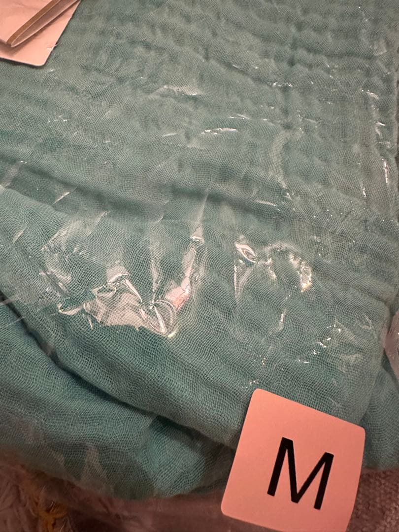 uchino クレープガーゼ パッチポケットワンピース