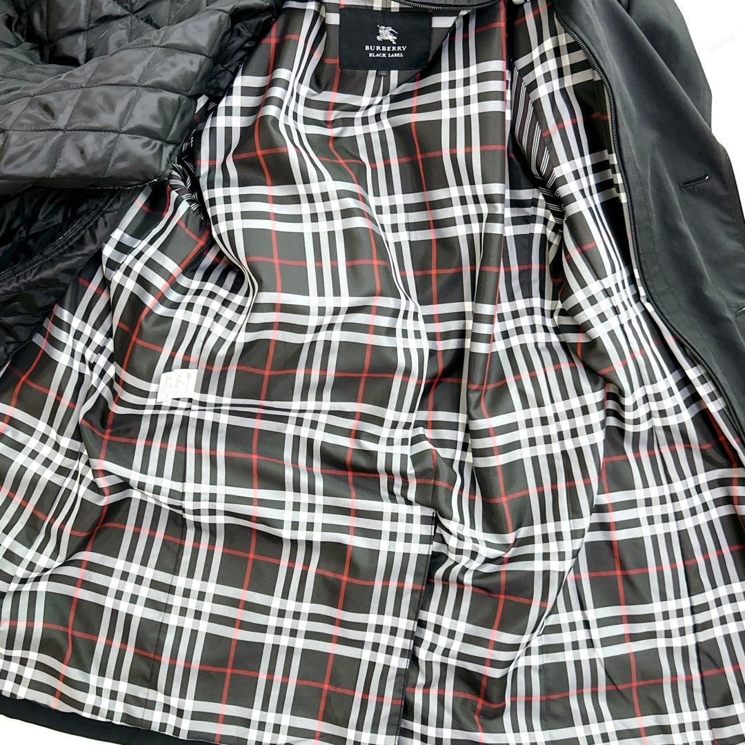 バーバリーブラックレーベル　トレンチコート　ノバチェック　ベルト ライナー　XL