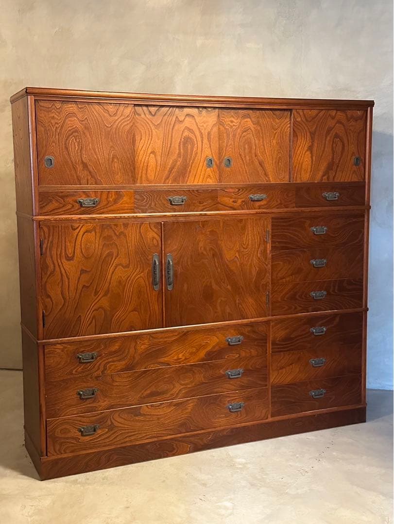 【東京都内23区配送無料】 和箪笥　チェスト　収納　たんす　店舗什器　180cm