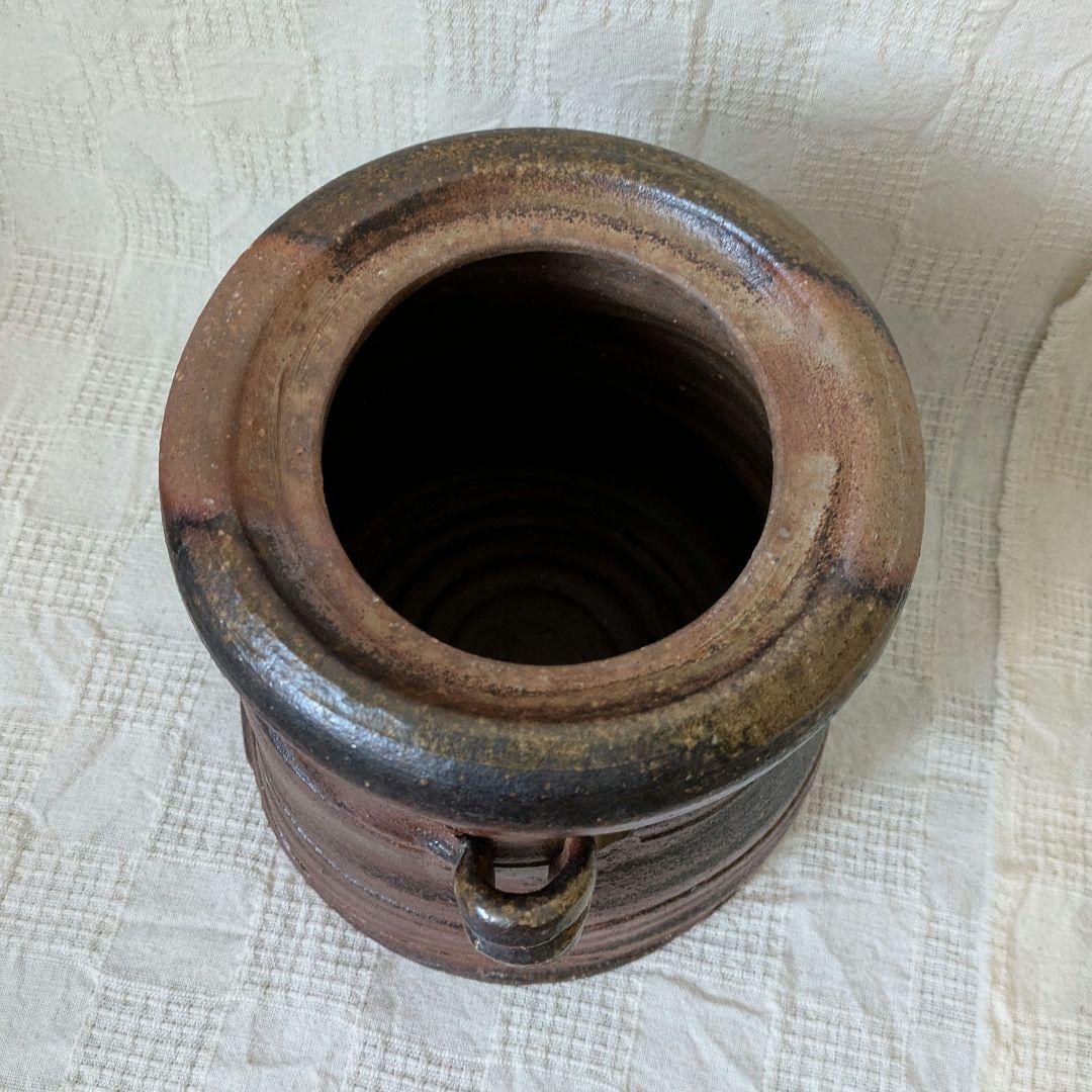 備前焼　佐藤苔助　水指　耳付　茶道具