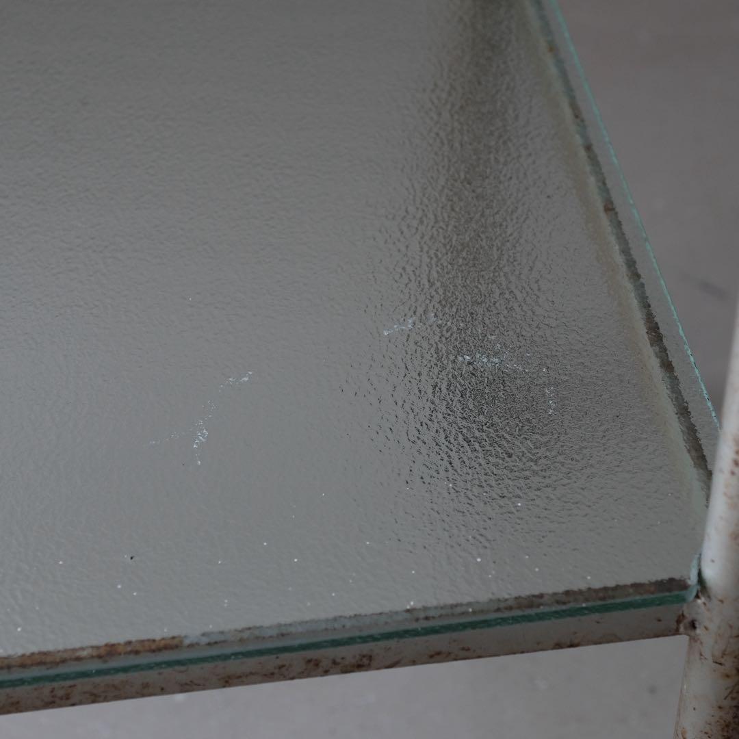 古いガラストップワゴン　棚 シェルフ 収納 古家具 古道具 アンティーク レトロ