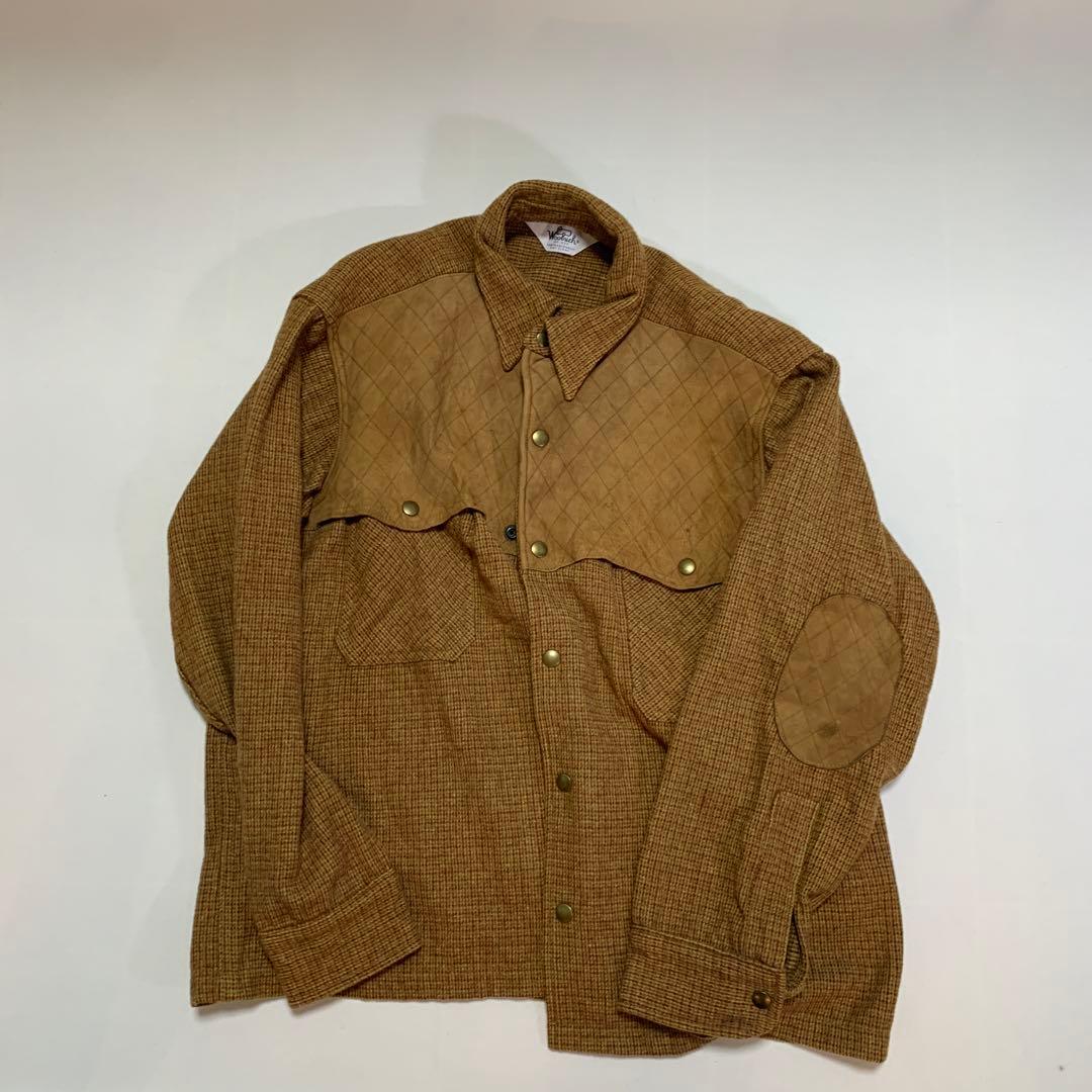 70s Woolrich vintage ウール レザー ジャケット polo