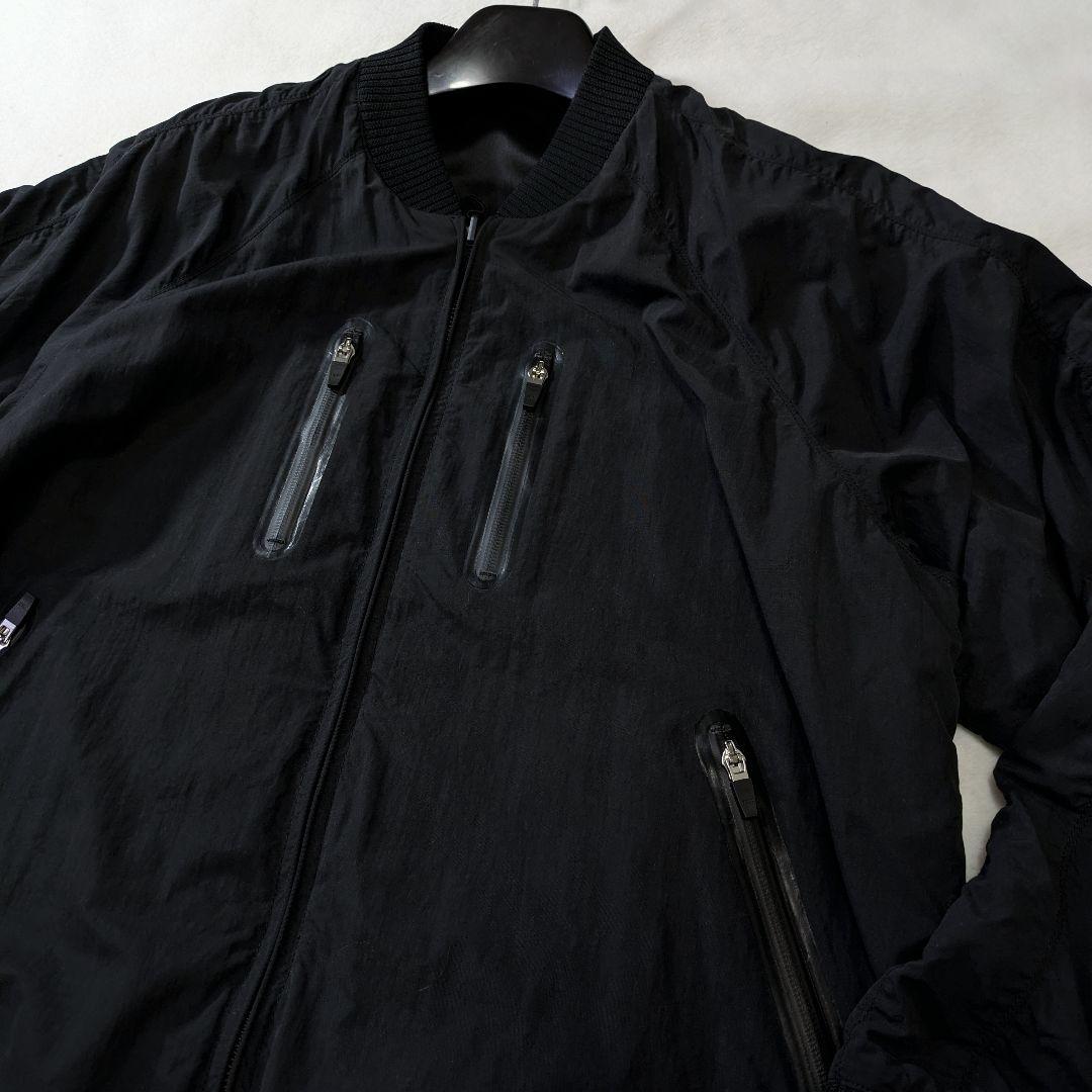 MASU リバーシブル　スカジャン ma-1　シルク100％　ブラック