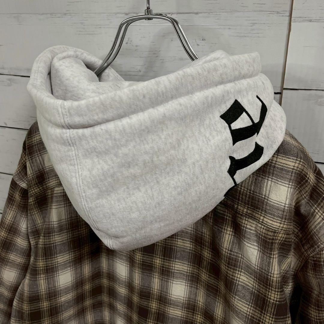 1【人気Lサイズ】シュプリーム☆刺繍ビッグロゴ キルティングジャケット☆7385