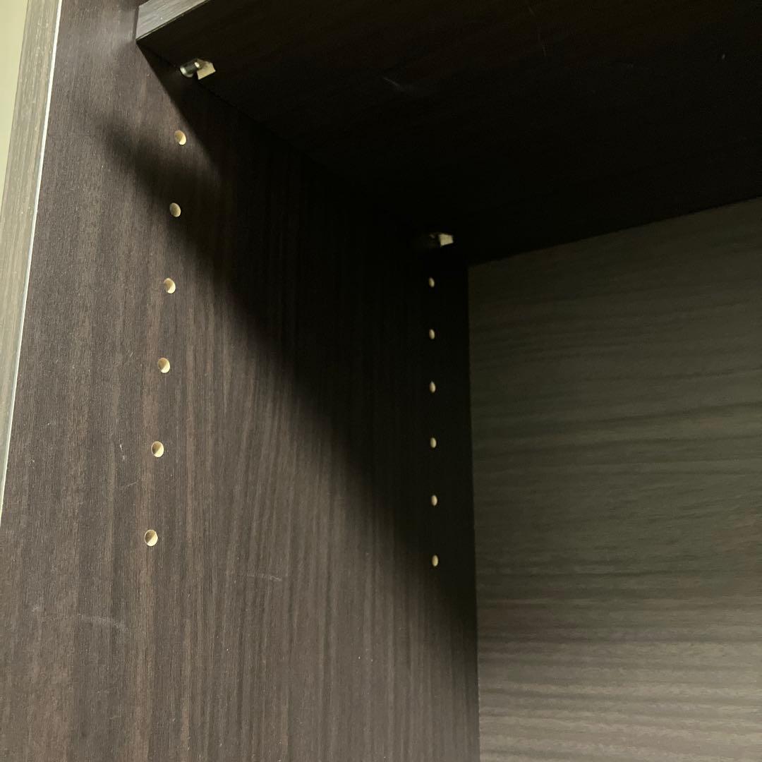 ニトリ オープン本棚 ダークブラウン 引出し付 (2月上旬まで出品)(送料込み)