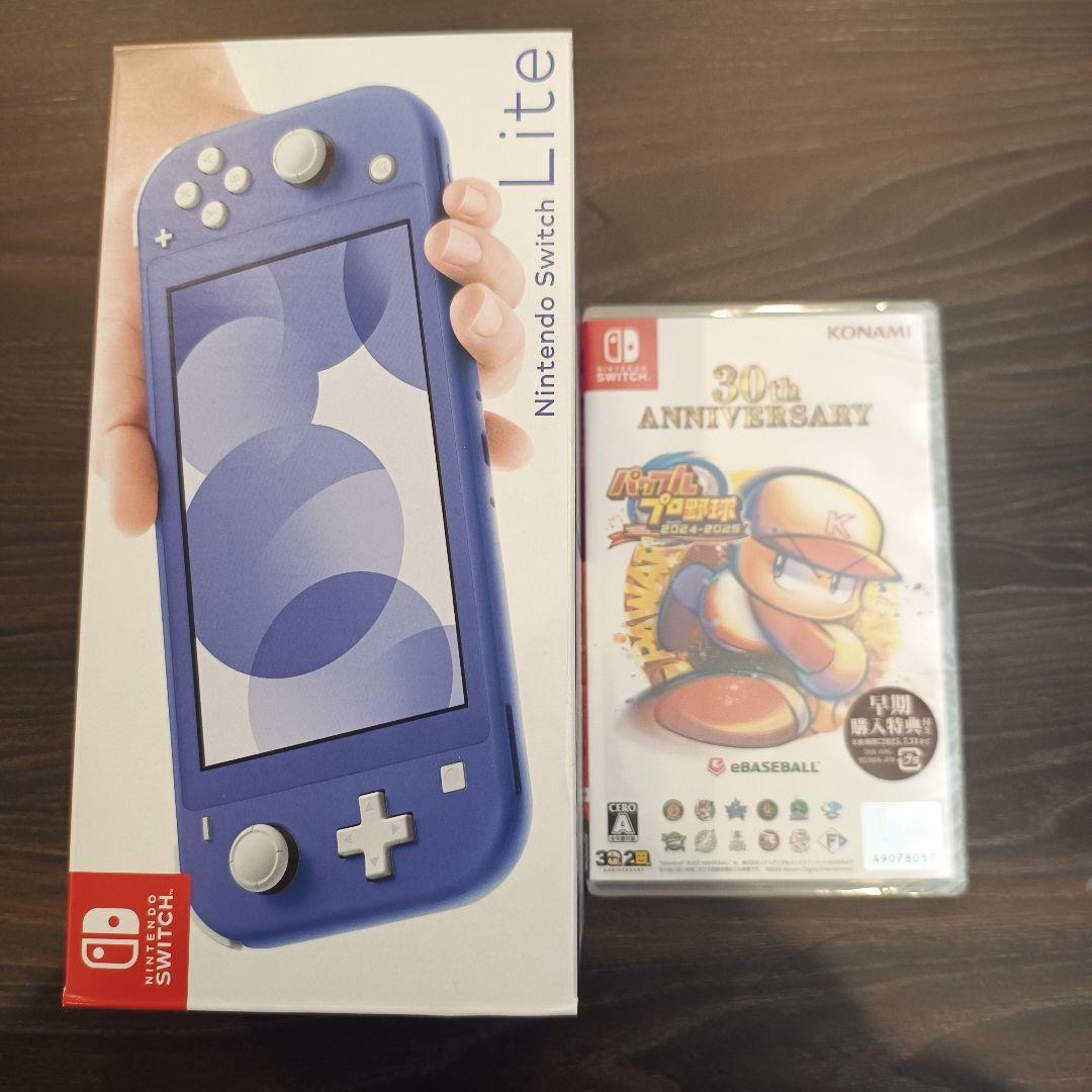 【未開封新品】Switch Lite ブルー&パワフルプロ野球2024-2025