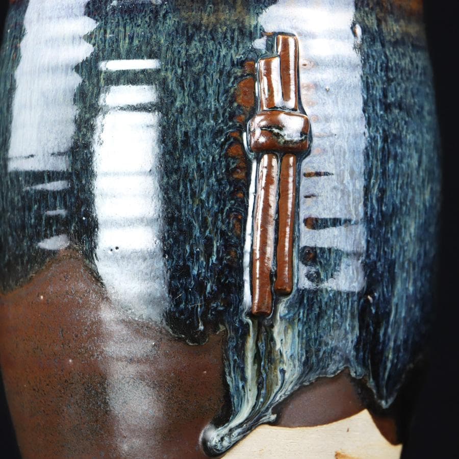 Y2842-4 茶道具 宮川香雲 水指 木箱付き　#5