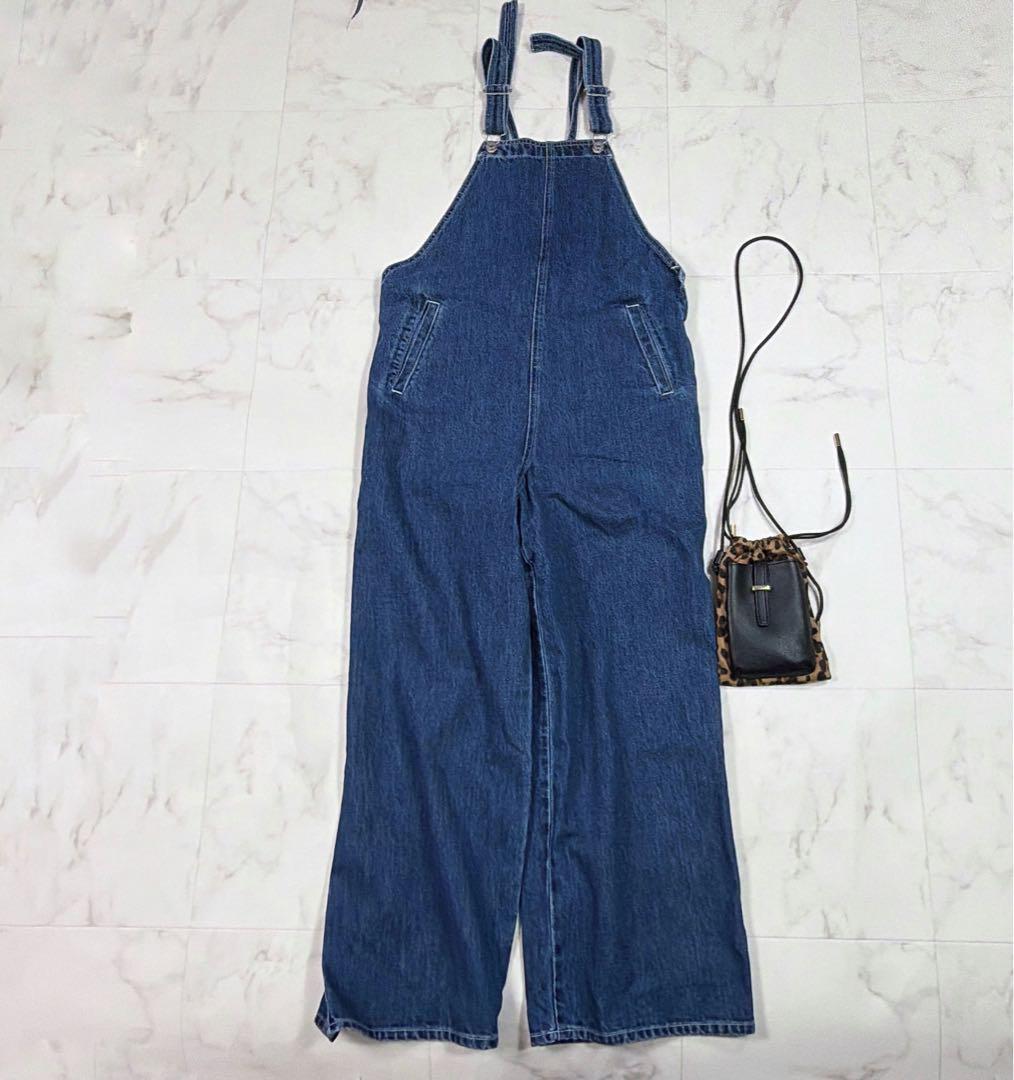 美品　スローブイエナ LE DENIM BARE BK サロペット 25年製