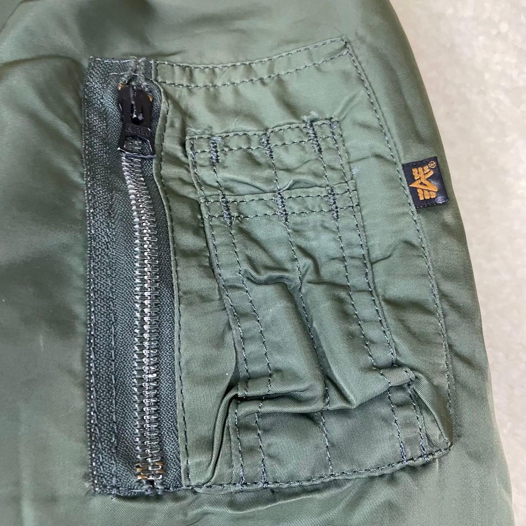 ALPHA アルファ MA-1 フライトジャケット USA XL 90sカーキ