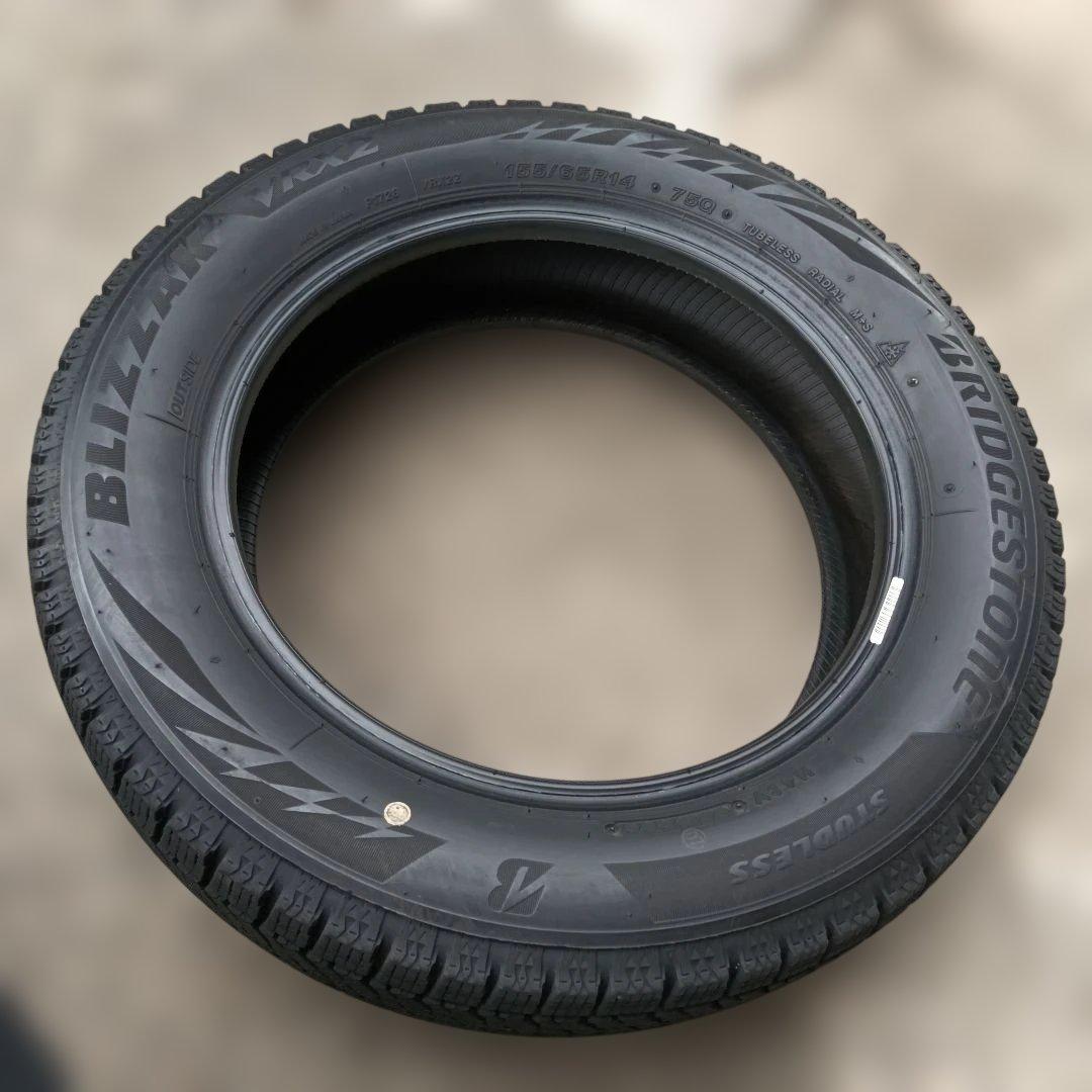 155/65R14 ブリザックVRX2 送料無料 バリバリ履けます！2022年式