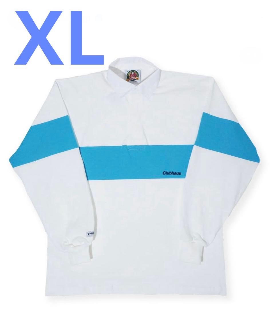 【希少】BARBARIAN ✖️CLUBHAUS ラガーシャツ WHITE