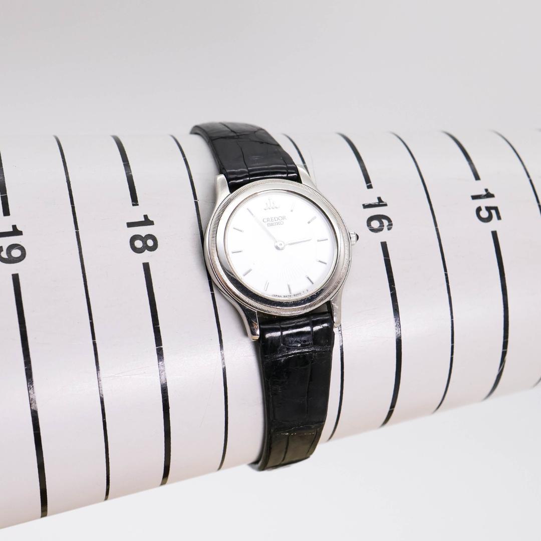 稼働 SEIKO CREDOR 腕時計 18KT レディース レザー 2403