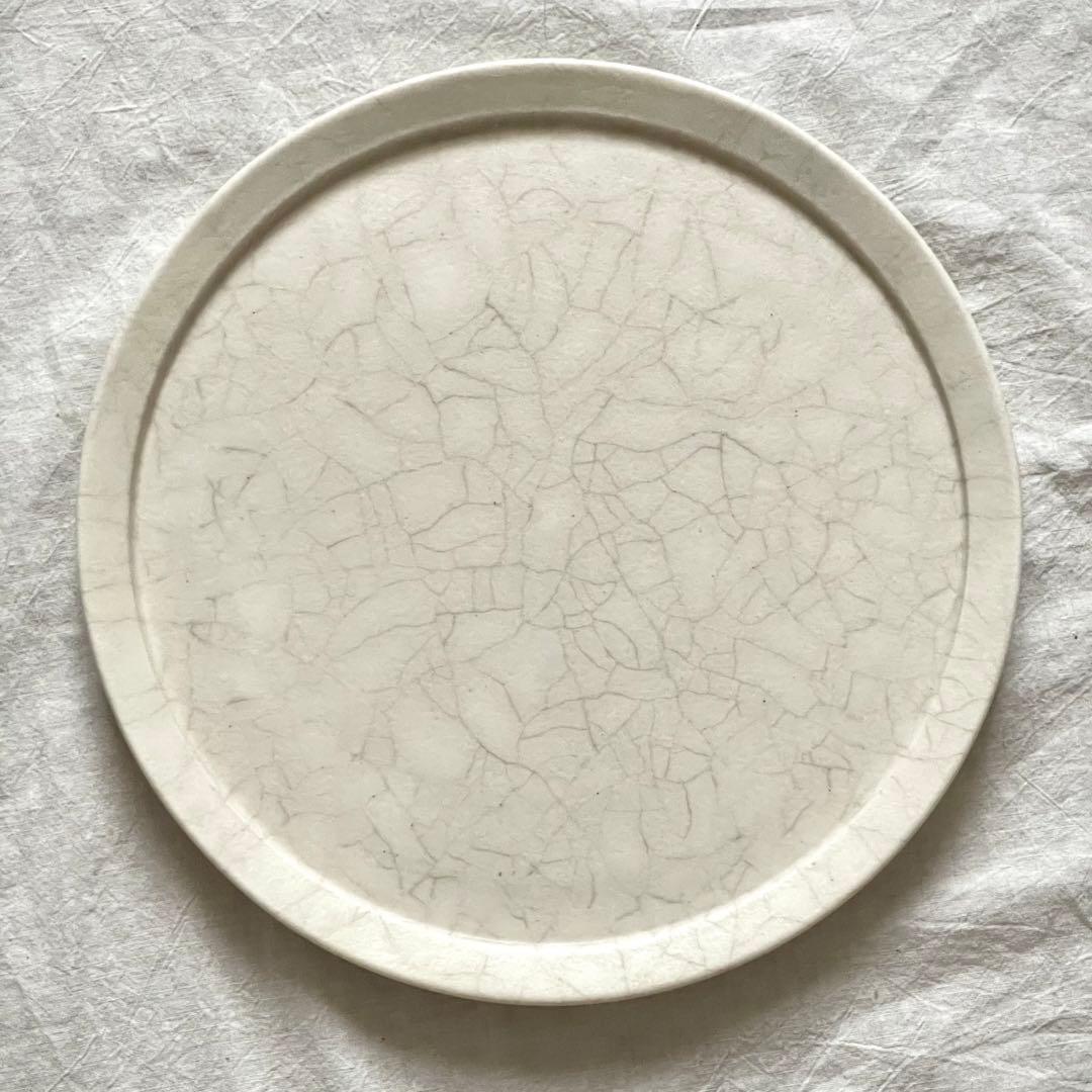 未使用・megumi tsukazaki 塚崎愛さん 貫入フラットプレート L