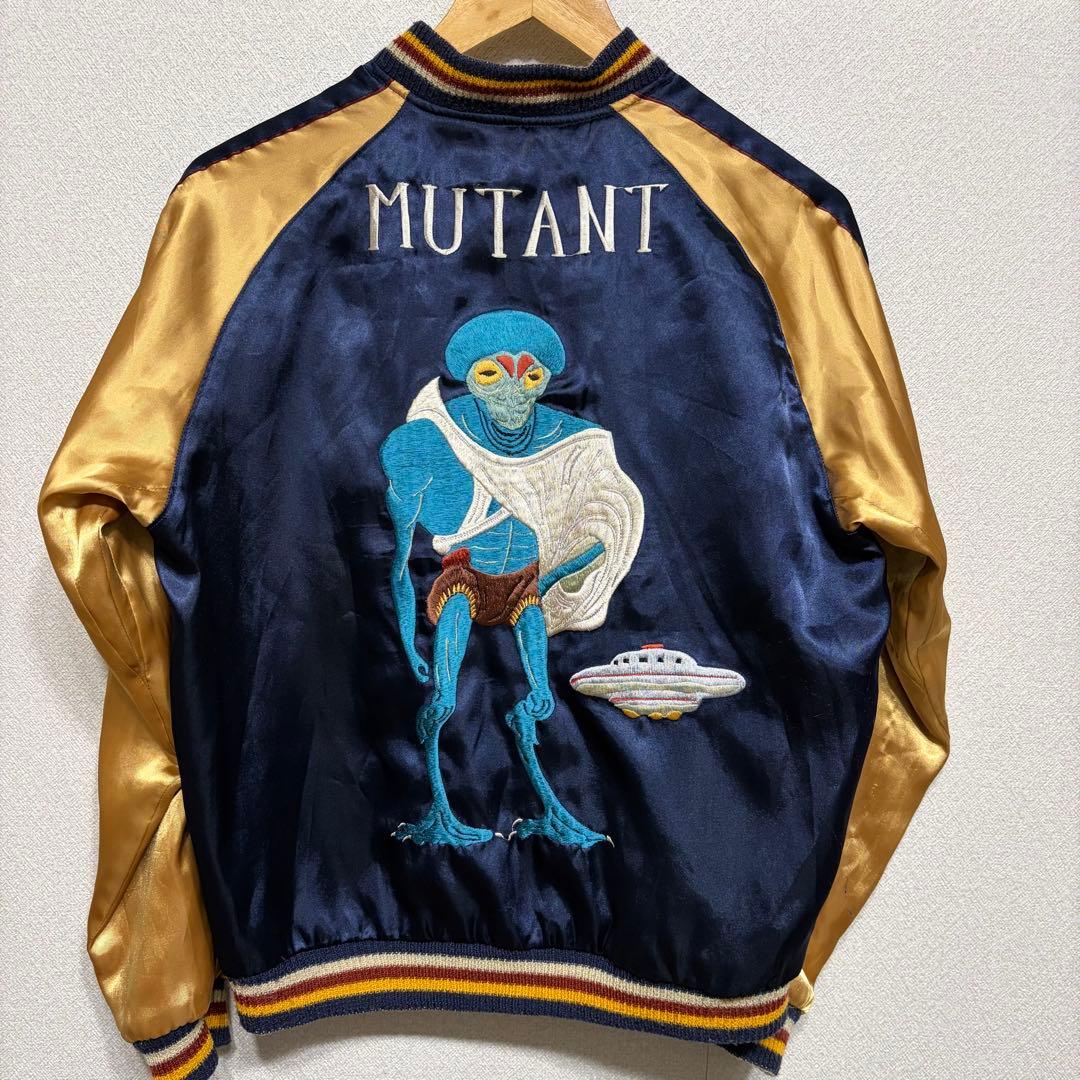 TAILOR 東洋 スカジャン リバーシブル　復刻タグ ブラウン/ゴールド刺繍