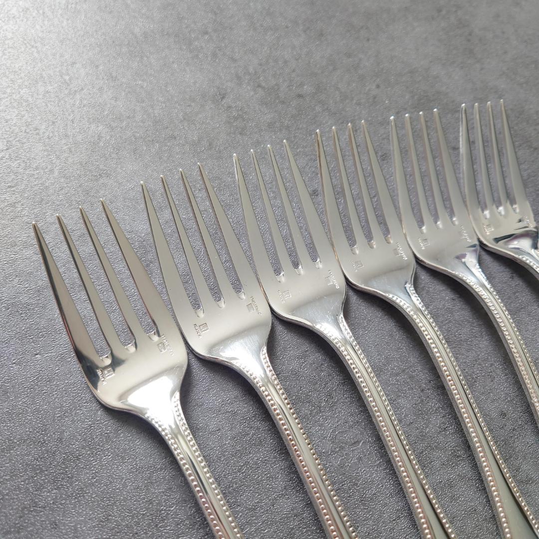 希少 美品 クリストフル パール サラダフォーク 6点
