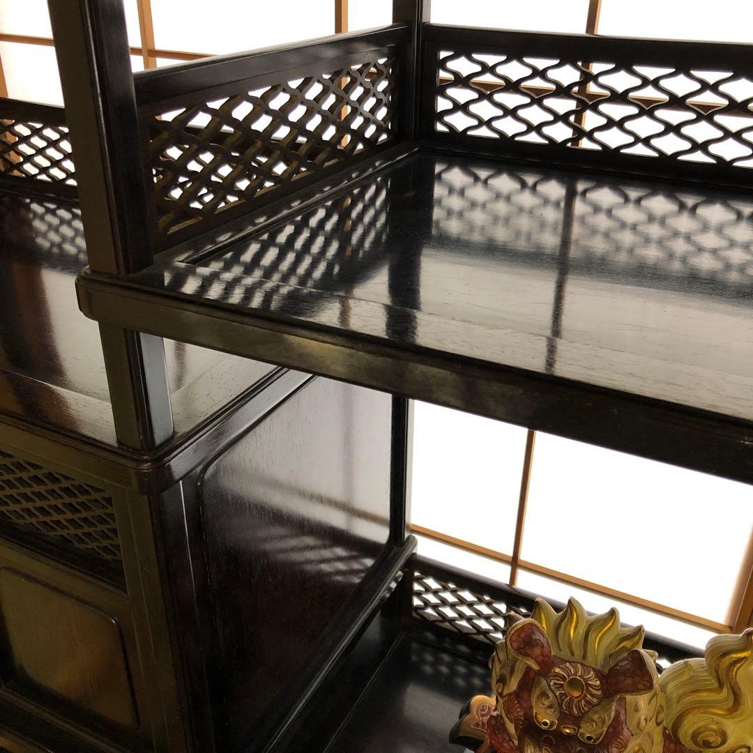 高級 茶棚 飾り棚 木製