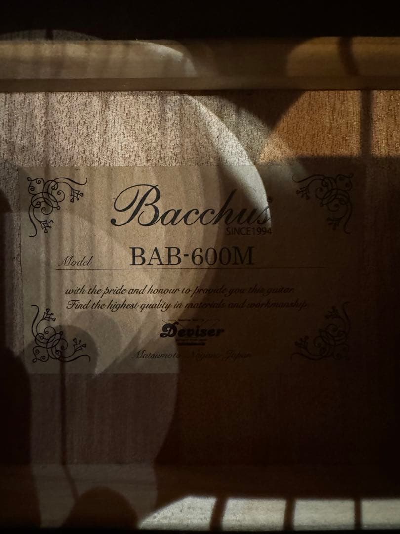 Bacchus BAB-600M アコースティックベース