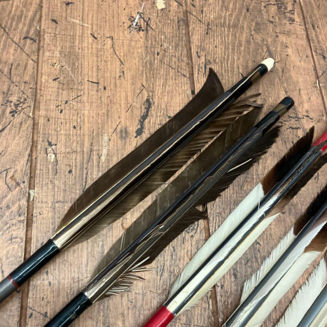 昭和レトロ 弓道具 矢 矢羽 武道具 101cm 104.5cm 8本セット