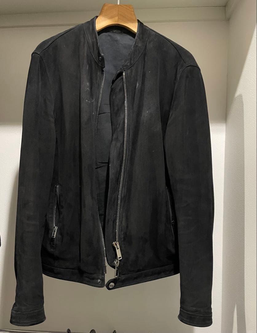 タリアトーレ ゴートスエード レザー ライダース ジャケット