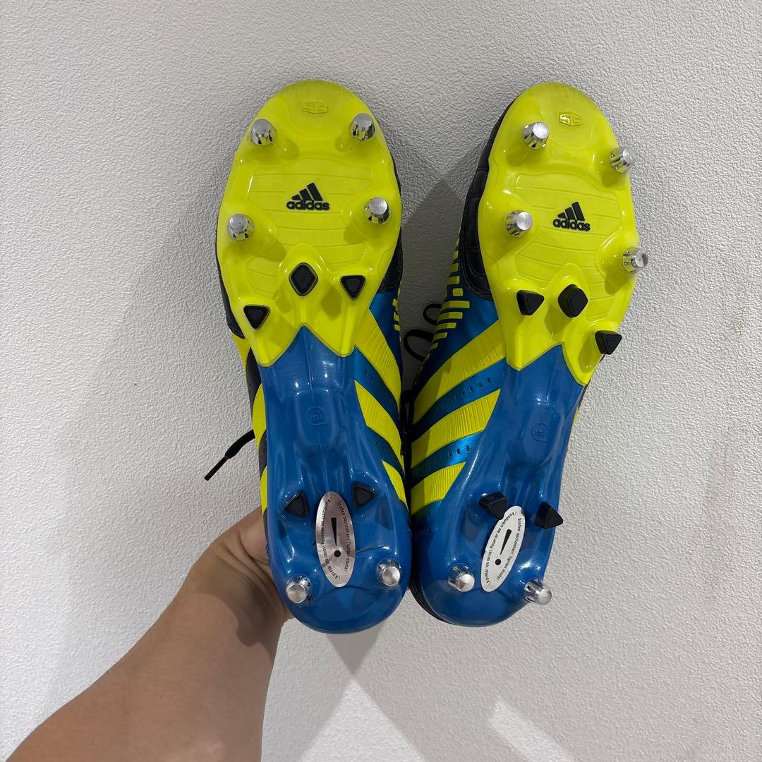 adidas ラグビーシューズ ブラック/イエロー/ブルー新品