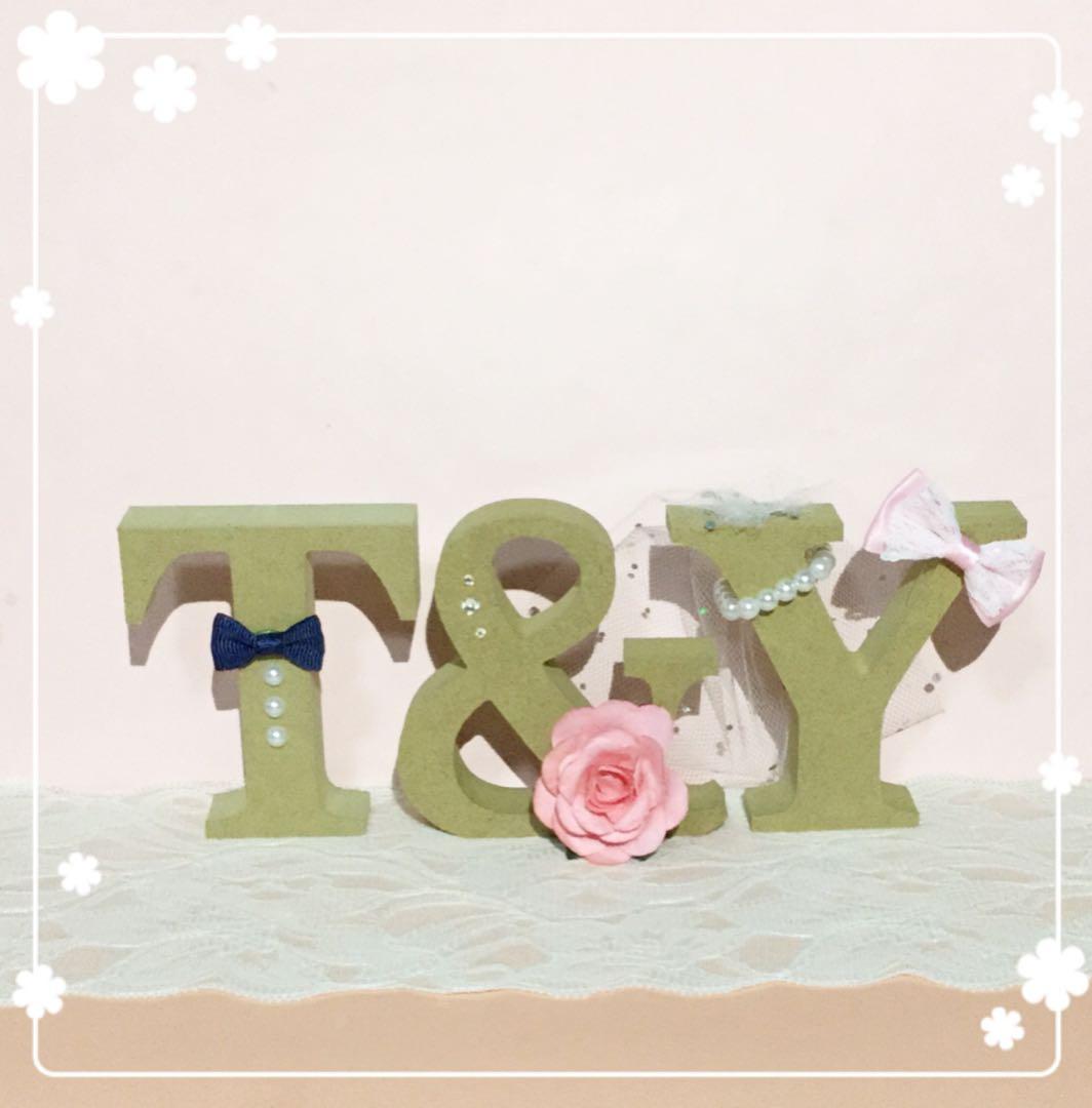 ゆうこ様確認用♡ウエディングバージョン・イニシャルオブジェ