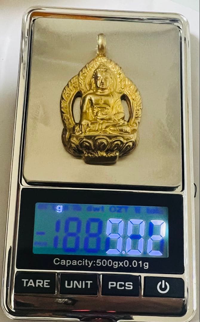 新品　阿弥陀如来像ペンダントヘッド　スターリングシルバーに金メッキ