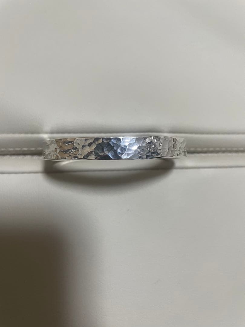 叩き 槌目　シルバーバングル