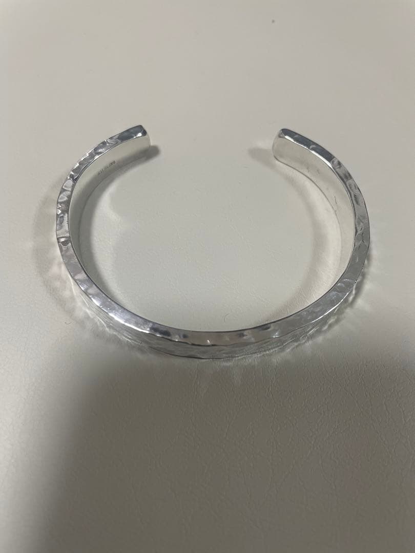 叩き 槌目　シルバーバングル