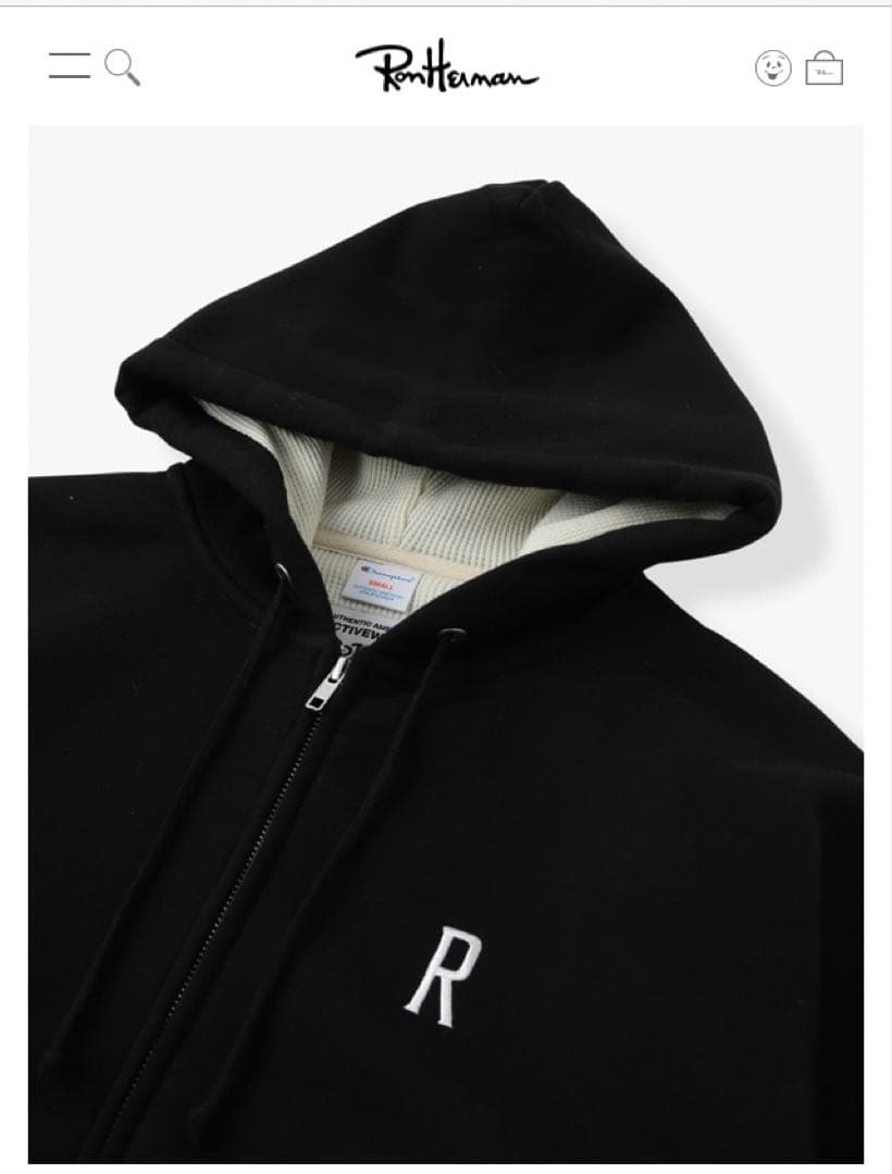 RHCロンハーマンChampion Thermal Zip Hoodie XL