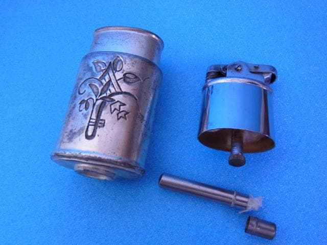 未使用品　和ガラス　切子　煙草セット　三越　戦前　デットストック　昭和レトロ