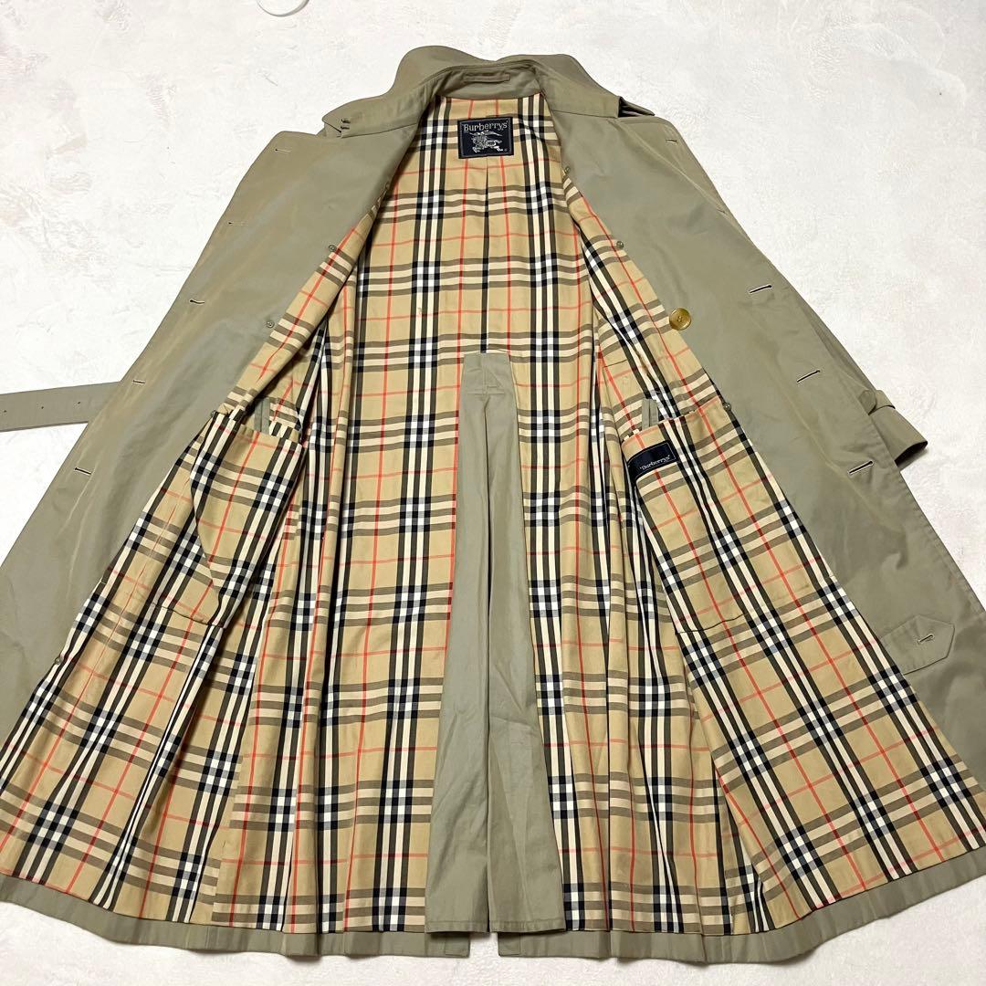 バーバリー　トレンチコート　ロング119 裏地ノバチェック　総柄　ベルト　大きめ