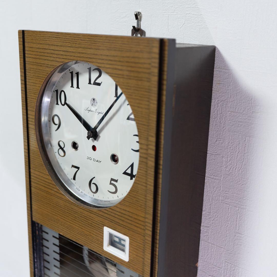 愛知時計　30日巻き　振り子時計　昭和レトロ　オーバーホール済　動作品