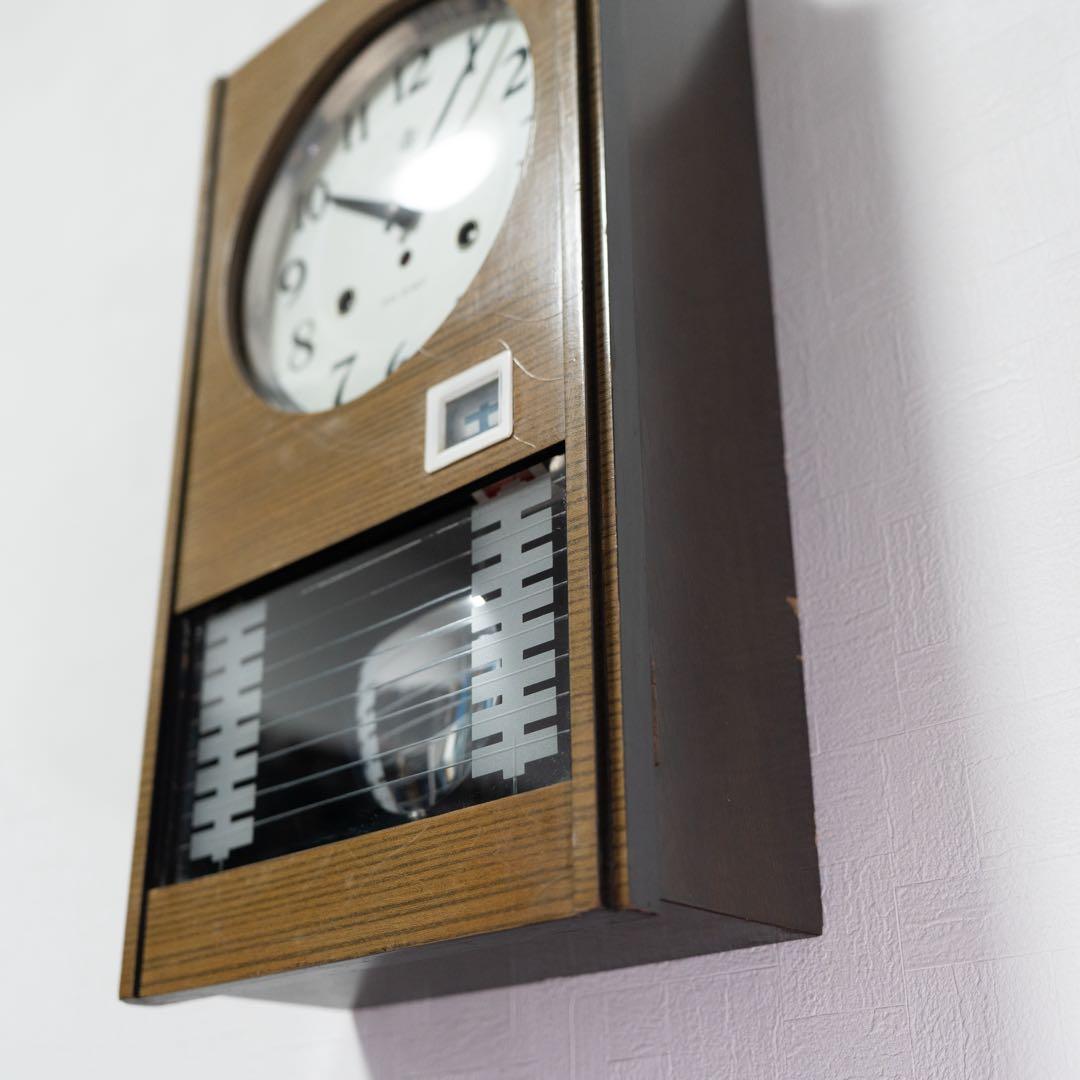 愛知時計　30日巻き　振り子時計　昭和レトロ　オーバーホール済　動作品