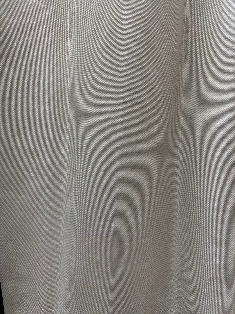 シルバー ポリエステル 2枚ドレープカーテン 200cm×100cm