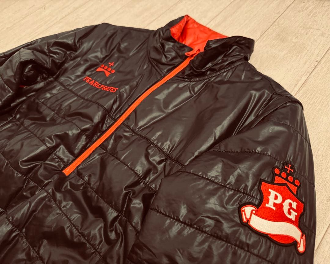 PEARLY GATESジャケットベスト　表裏着用可能ブラック/レッド袖着脱可能